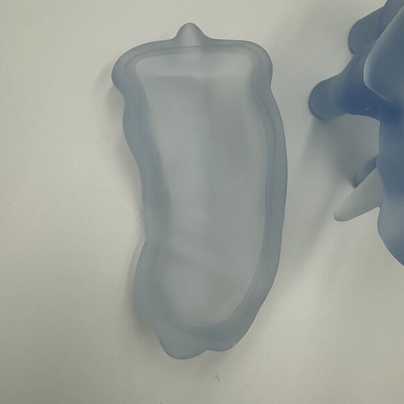 Vintage Indiana Glass Frosted Baby Blue Elephant Candy Jar Trinket Dish Charming - Picture 7 of 10